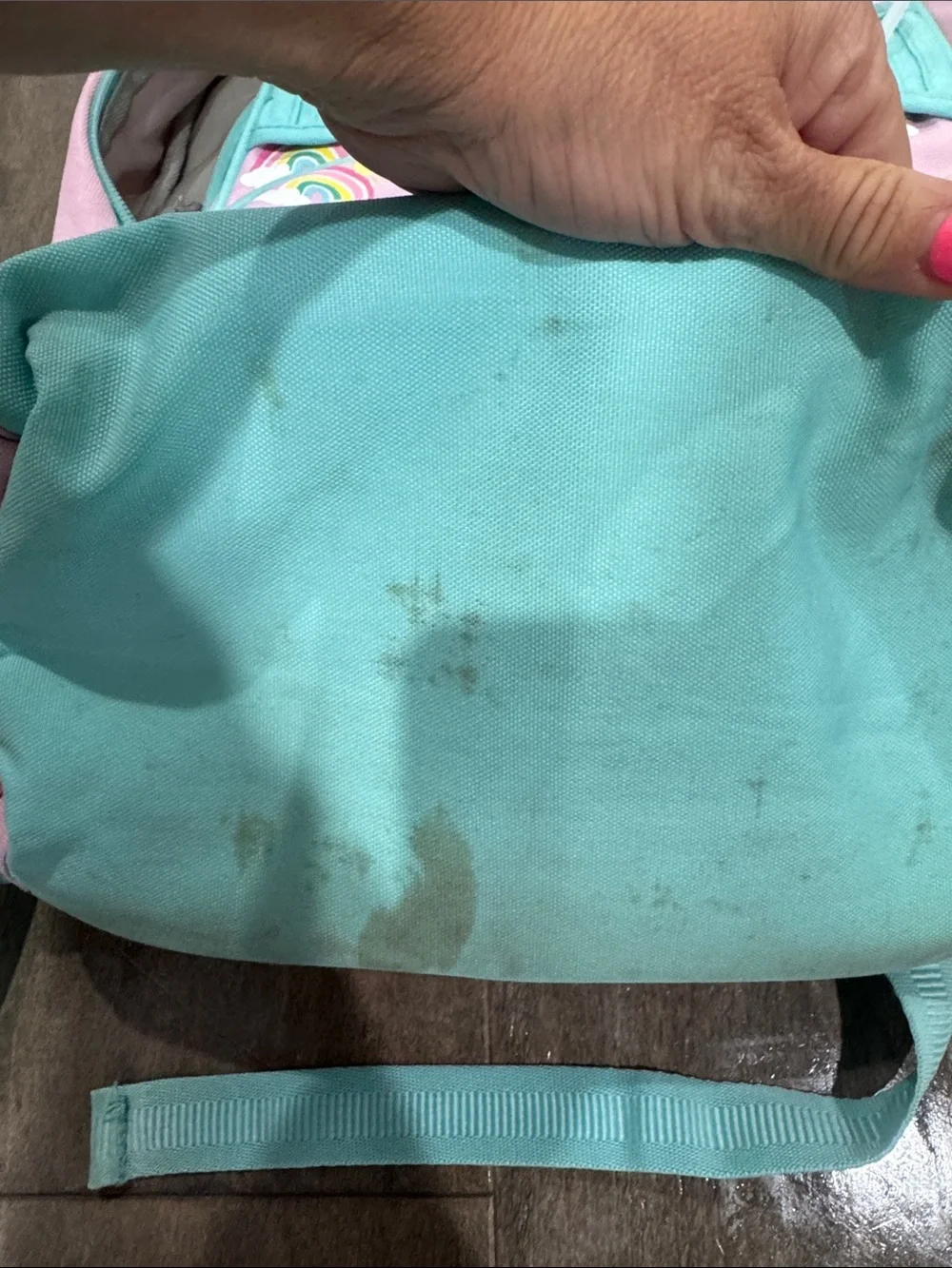 Pottery Barn Kids Pink and Teal Rainbow Backpack